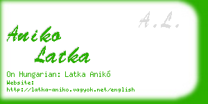 aniko latka business card